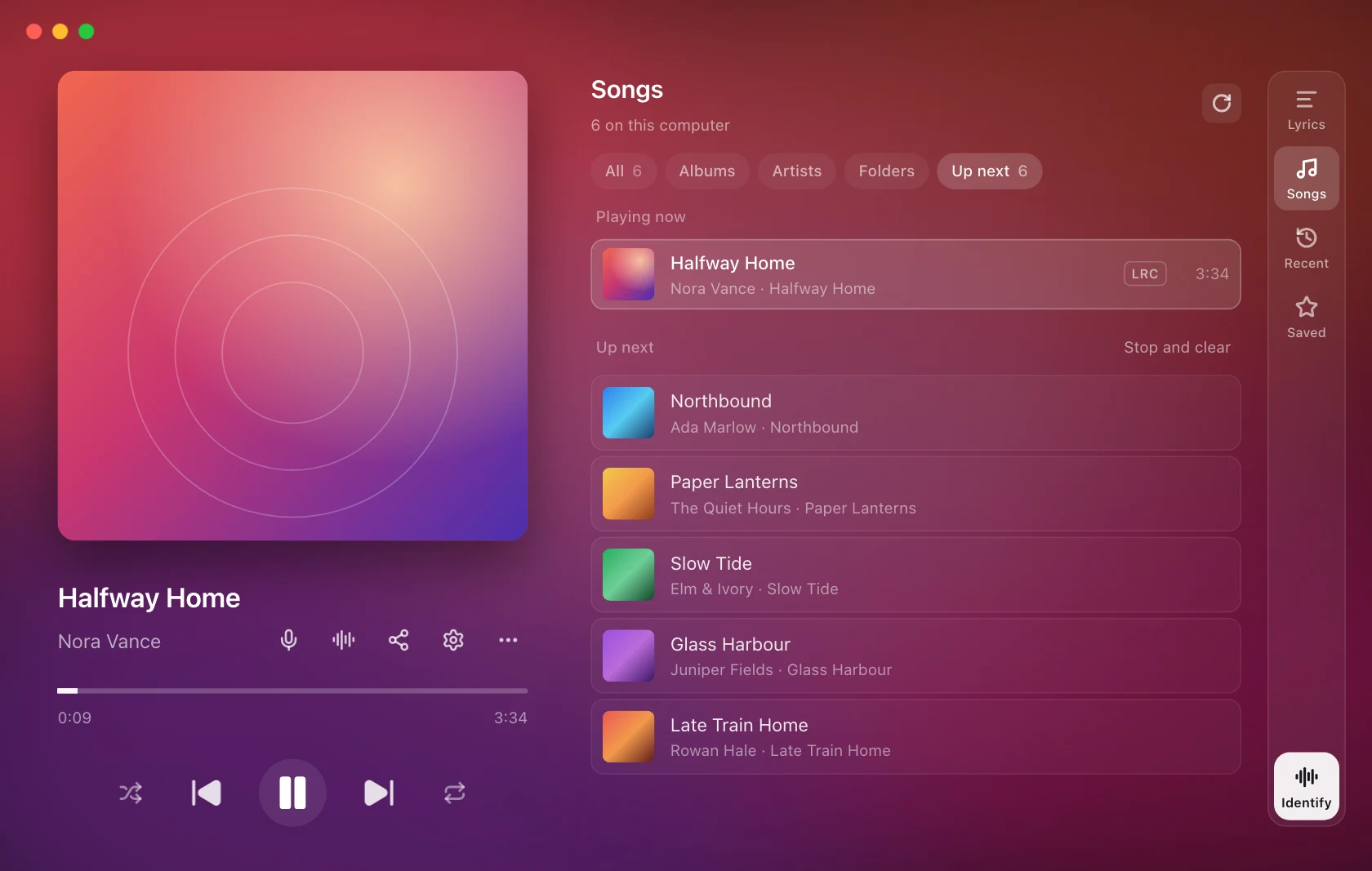 Shuffle, repeat and manage Up next